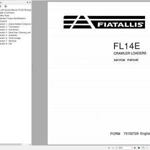 Fiat Allis FL14E FL175 Service Manual 73152729