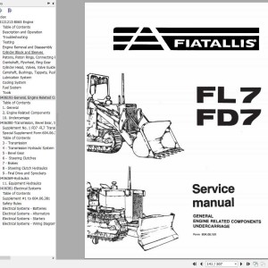 Fiat Allis FL7 & FL7B Service Manual 73158157