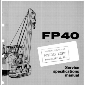 Fiat Allis FP40 Service Manual 60406374