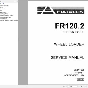 Fiat Allis FR120.2 Service Manual 75314935