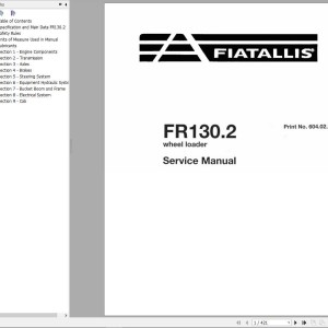 Fiat Allis FR130.2 Service Manual 60402205