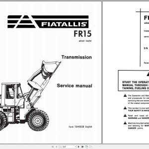 Fiat Allis FR15 Service Manual 73149528