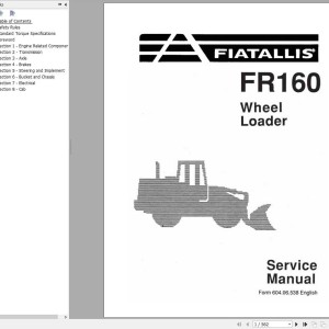 Fiat Allis FR160 Service Manual 60406538