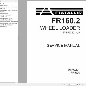 Fiat Allis FR160.2 Service Manual 60402207