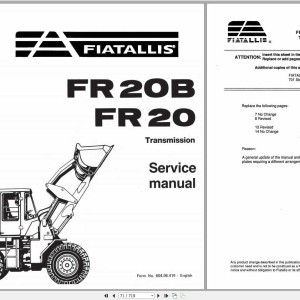 Fiat Allis FR20 FR20B Service Manual 73155599