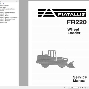 Fiat Allis FR220 Service Manual 60406546