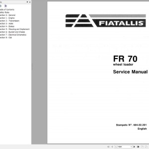 Fiat Allis FR70 Service Manual 60402201