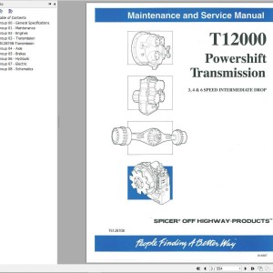 Fiat Allis FT110 Service Manual 75128707