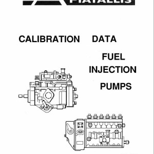 Fiat Allis Fuel Injection Pumps Calibration Data 60407047