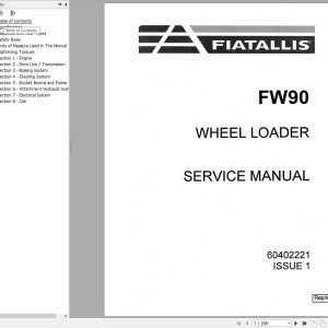 Fiat Allis FW90 Service Manual 60402221