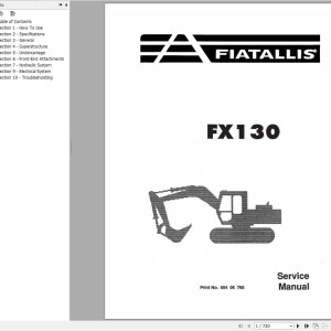 Fiat Allis FX130 Service Manual 60406765