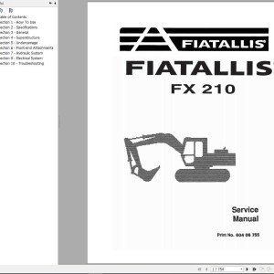 Fiat Allis FX210 Service Manual 60406755