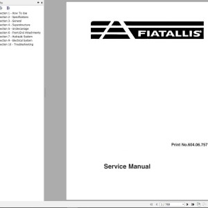 Fiat Allis FX250 Service Manual 60406757R0