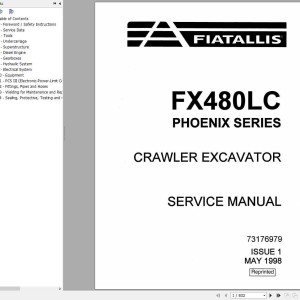 Fiat Allis FX480LC Phoenix Series Service Manual 73176979