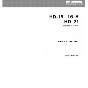 Fiat Allis HD16 16B HD21 Final Drives Service Manual 70686969