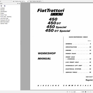 Fiat Trattori 450 (DT-Special) Workshop Manual