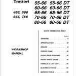 Fiat Trattori 466 566 666 756 55-66 80-66 Workshop Manual 6035422802