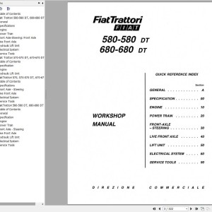 Fiat Trattori 70 & 80 Series Workshop Manual 06910054