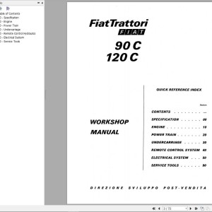 Fiat Trattori 90C 120C Workshop Manual 06910276