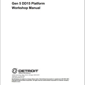 Freightliner Cascadia 2022-2026 Gen5 Engine Workshop Manual