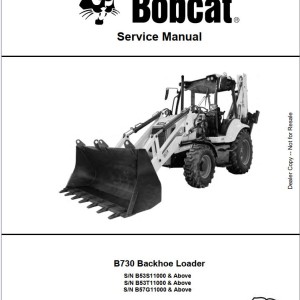 Bobcat Backhoe 1.30 GB Loader Diagram Service Manual PDF