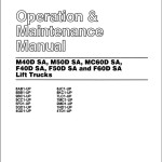 Caterpillar Forklift 4.10 GB Operation Parts Service Manual PDF 04.2024