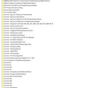 Cummins Engine Collection 7.15 GB Repair Manual, Workshop Manual, Troubleshooting