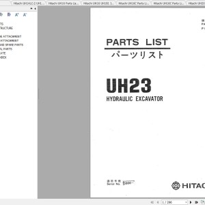 Hitachi Collection UH Seies 2.77 GB Operation Manual,Parts List, Service Manual