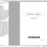 Hitachi Collection UH Seies 2.77 GB Operation Manual,Parts List, Service Manual