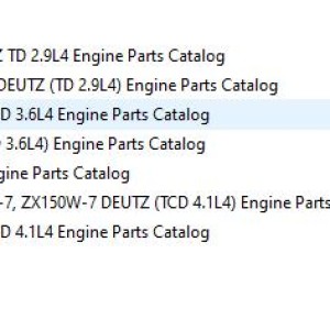 Hitachi DEUTZ TCD PDF Engine Parts Catalog