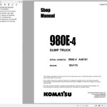 Komatsu 170D to 980E-5 Shop Manual Updated 2024 PDF