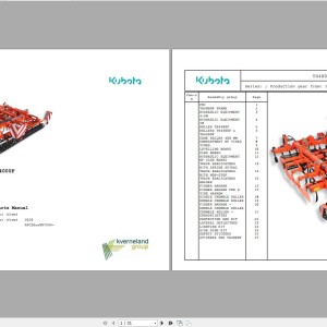 Kubota 17.4 GB PDF Parts Manual New