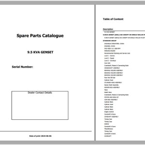 Olympian Full Model PDF Parts Catalog