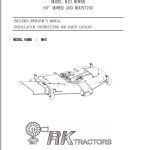 RK Collection Operator Manual, Part Manual