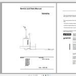Toyota Forklift 1.98 GB Repair Manual Parts Catalog PDF