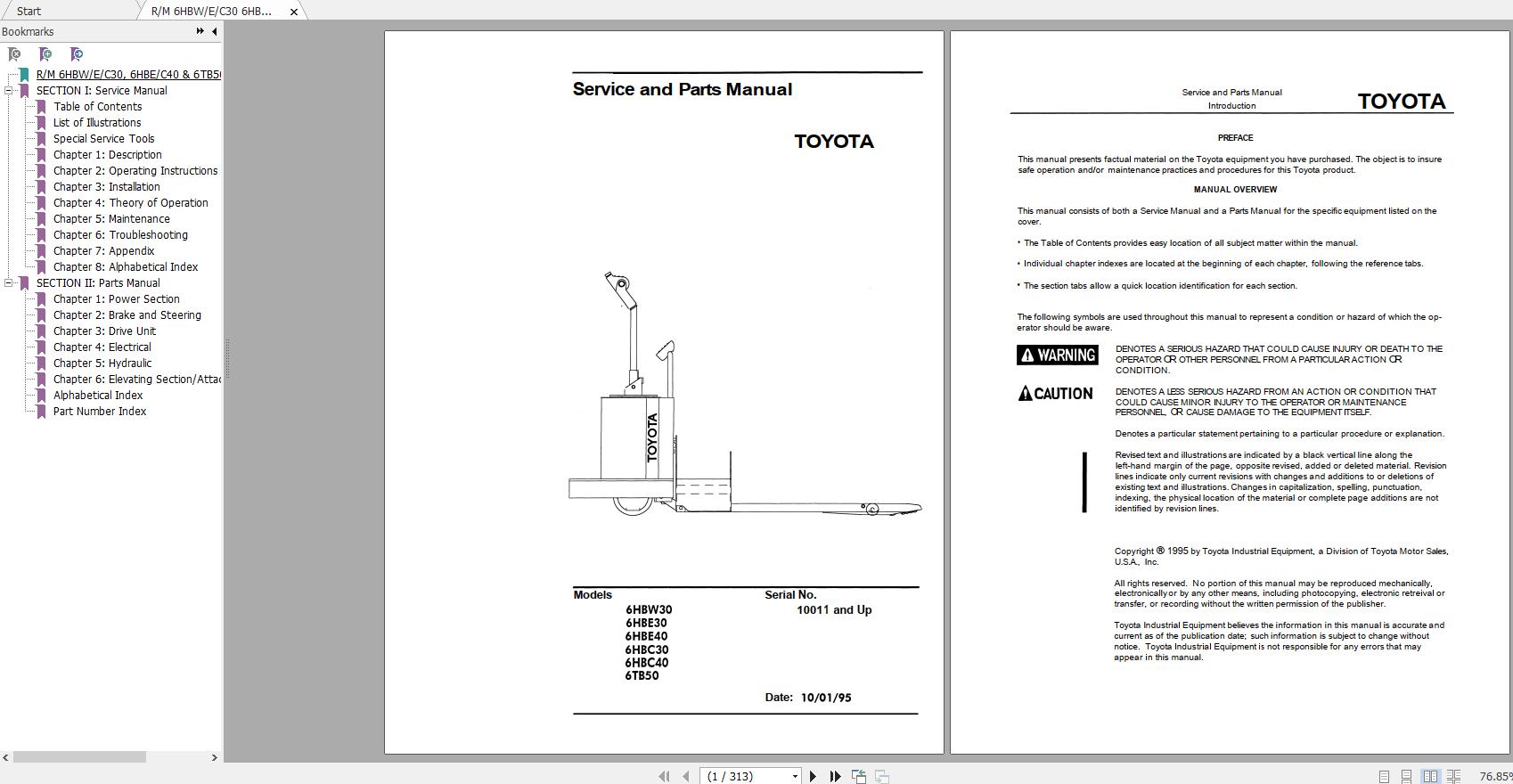 Toyota Forklift 1.98 GB Repair Manual Parts Catalog PDF 2