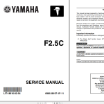 Yamaha Marine Outboards Models PDF Service Manual, Parts Catalog 1.03 GB PDF