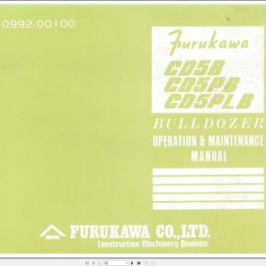 Furukawa CD5B CD5PB CD5PLB Operation and Maintenance Manual 610992-00100