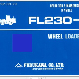 Furukawa FL230-1 Operation and Maintenance Manual 342992-00101
