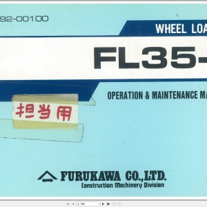 Furukawa FL35-1 Operation and Maintenance Manual 322992-00100