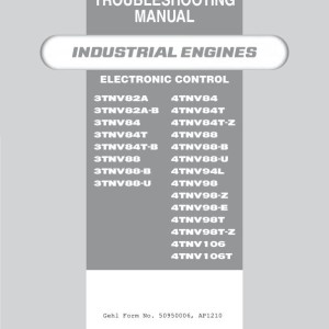 Yanmar 3TNV82A - 4TNV106T Engine Troubleshooting Manual 50950006