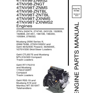 Yanmar 4TNV98 Series Parts Manual 917304H