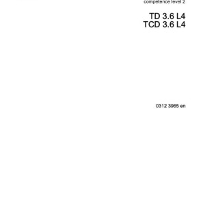 Deutz TD 3.6 L4 TCD 3.6 L4 Engine Workshop Manual 50940203A