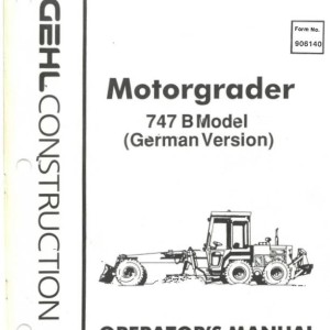 Gehl 747B Operators Manual Electrical and Hydraulic Diagram 906140A