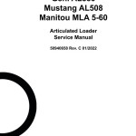 Gehl AL550 AL508 MLA 5-60 Service Manual Electrical and Hydraulic Diagram 50940658C