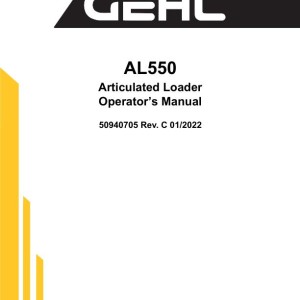 Gehl AL550 Operators Manual Electrical and Hydraulic Diagram 50940705C