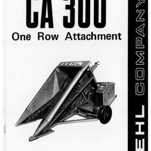 Gehl CA300 One Row-Crop Attachment Parts Manual 620280