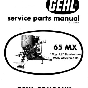 Gehl MX65 Service Parts Manual 903517