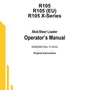 Gehl R105 Operators Manual 50950260H