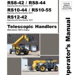 Gehl RS6-42 RS8-42 RS8-44 RS10-44 RS10-55 RS12-42 Operators Manual and Schematic 50960011C